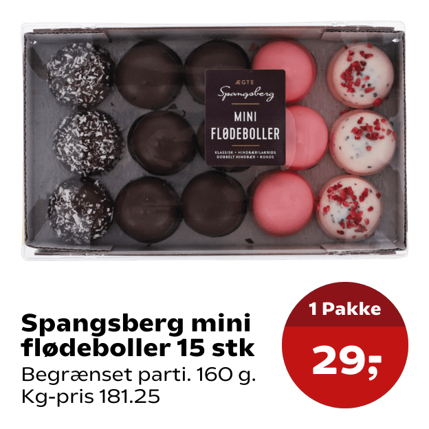 Spangsberg mini flødeboller 15 stk