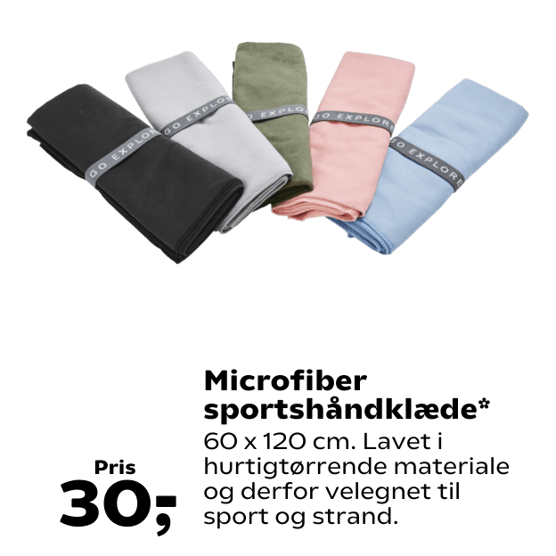 Microfiber sportshåndklæde