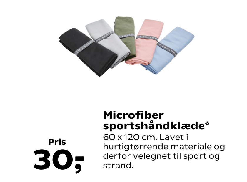Microfiber sportshåndklæde