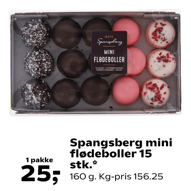 Spangsberg mini flødeboller 15 stk.