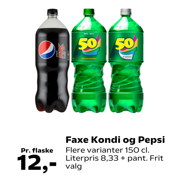Faxe Kondi og Pepsi
