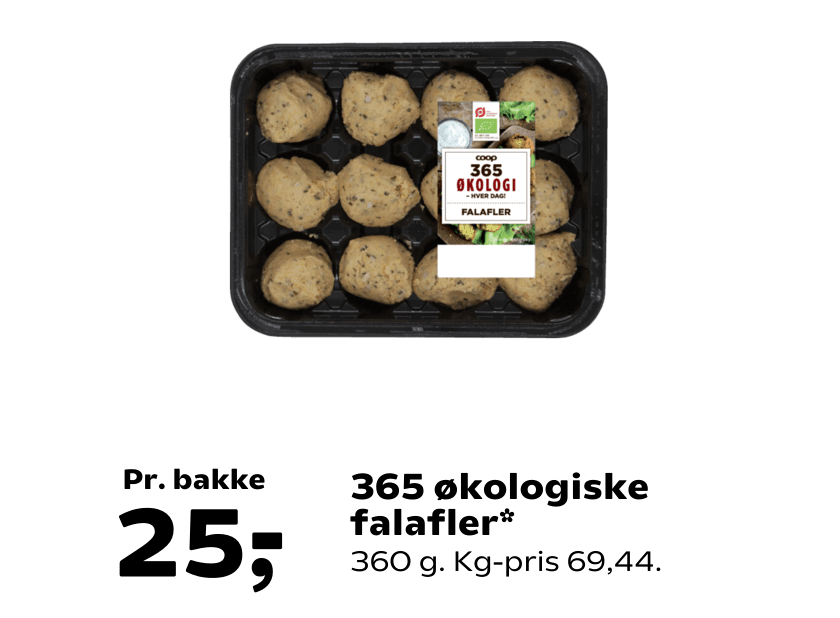 365 økologiske falafler