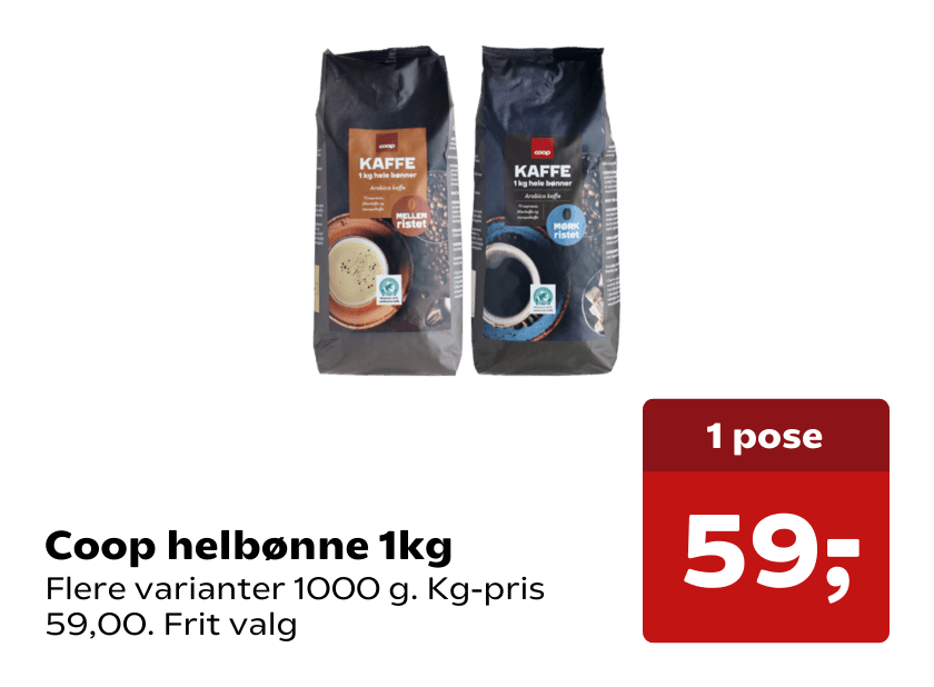 Coop helbønne 1kg