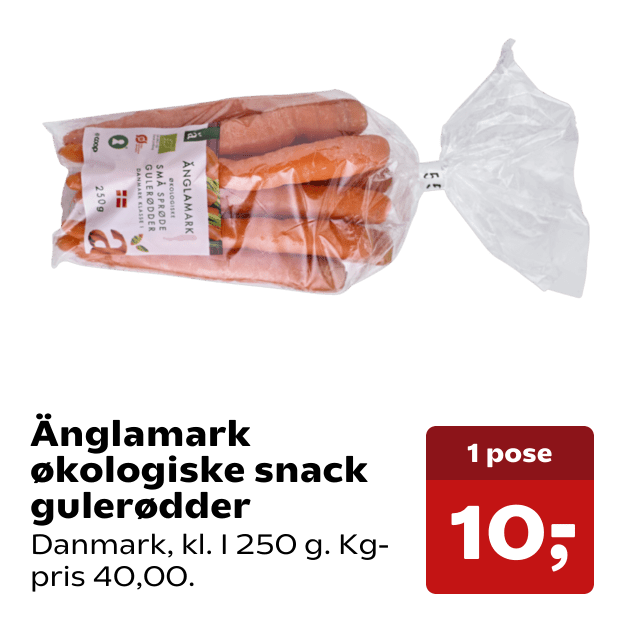 Änglamark økologiske snack gulerødder