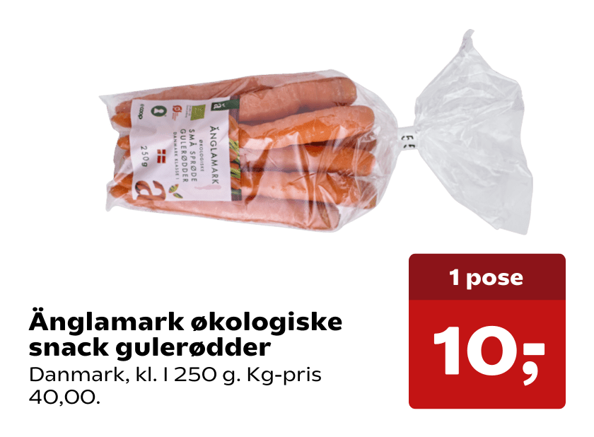Änglamark økologiske snack gulerødder