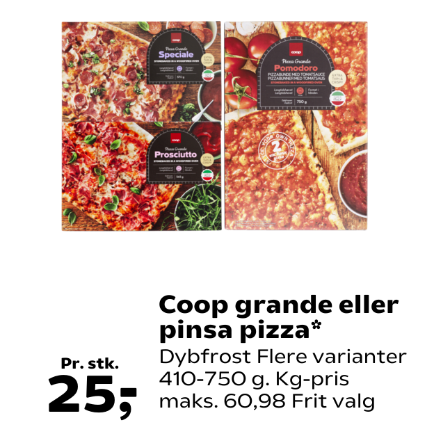 Coop grande eller pinsa pizza