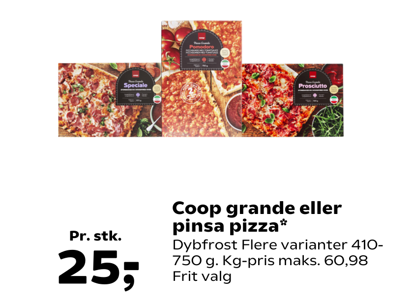 Coop grande eller pinsa pizza