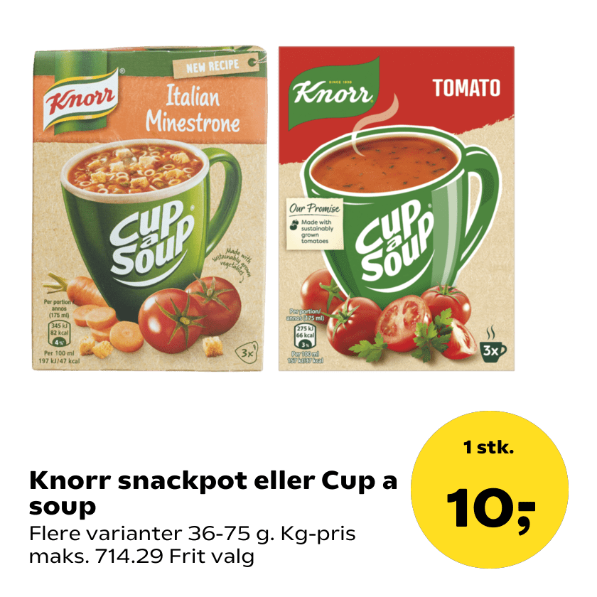 Knorr snackpot eller Cup a soup