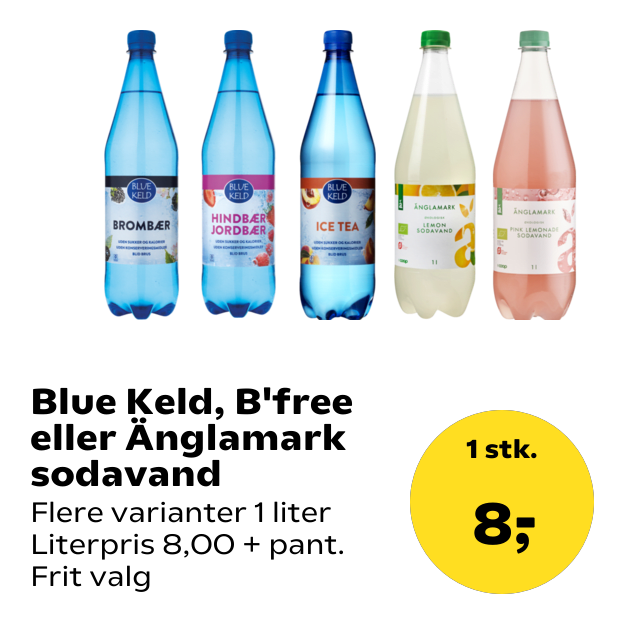 Blue Keld, B'free eller Änglamark sodavand