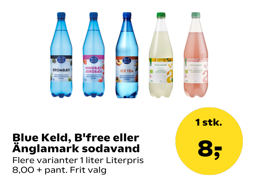 Blue Keld, B'free eller Änglamark sodavand
