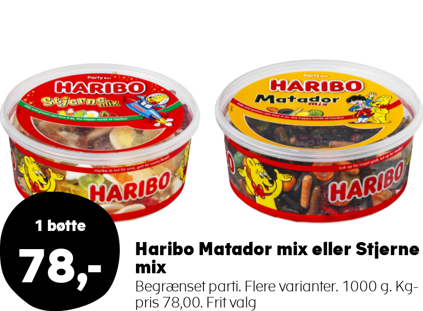 Haribo Matador mix eller Stjerne mix