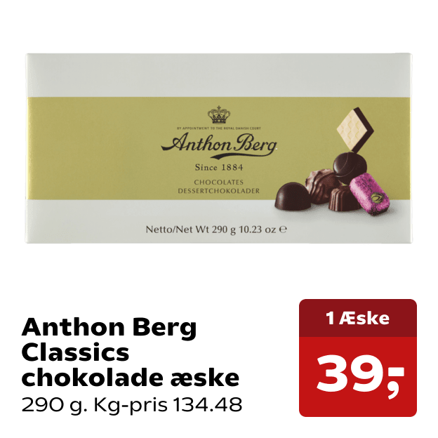 Anthon Berg Classics chokolade æske