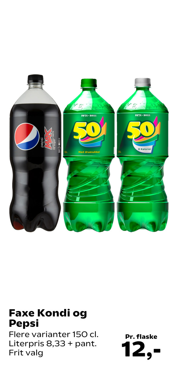 Faxe Kondi og Pepsi
