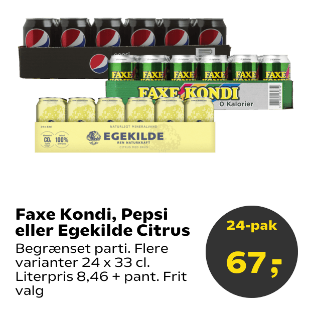 Faxe Kondi, Pepsi eller Egekilde Citrus