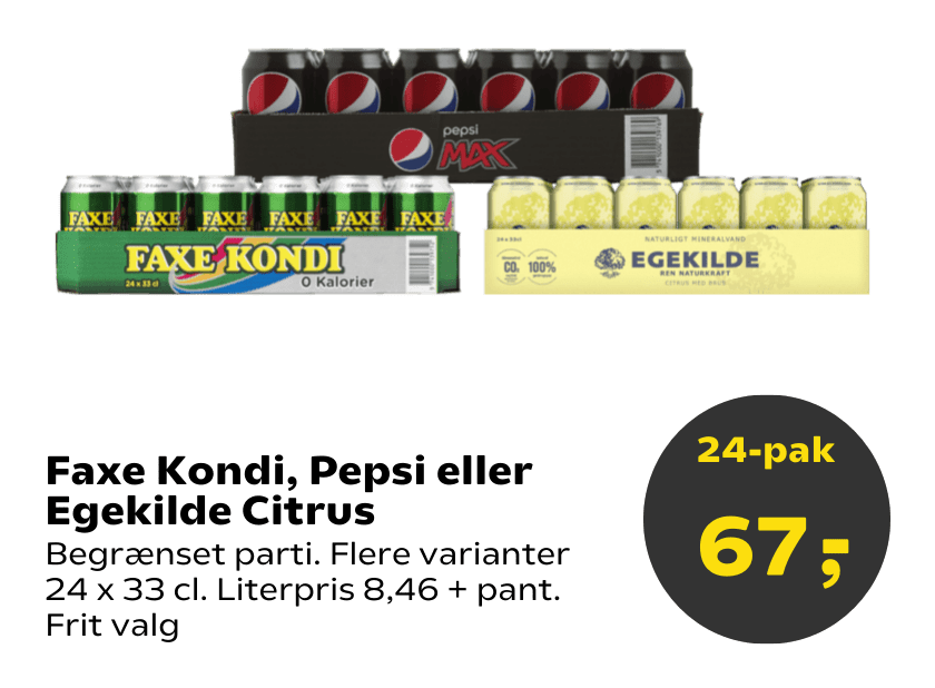 Faxe Kondi, Pepsi eller Egekilde Citrus