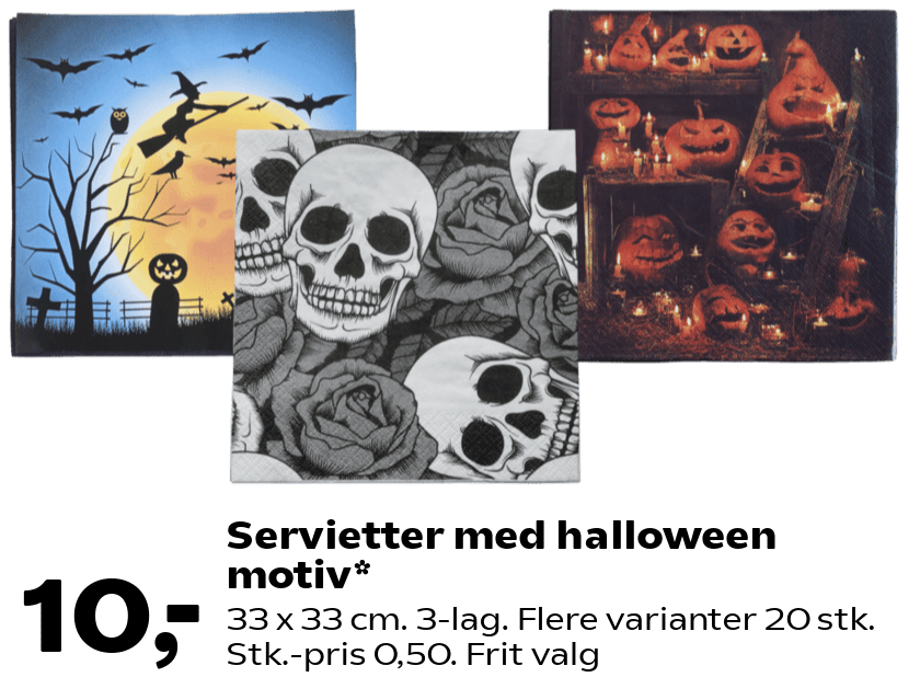 Servietter med halloween motiv