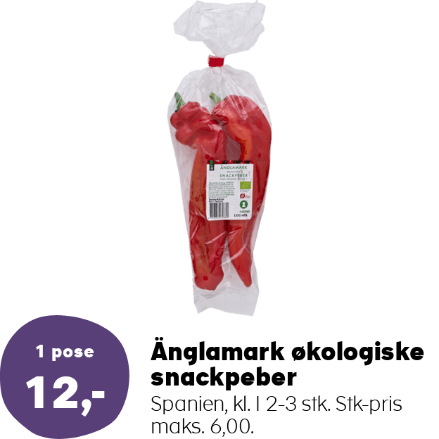 Änglamark økologiske snackpeber