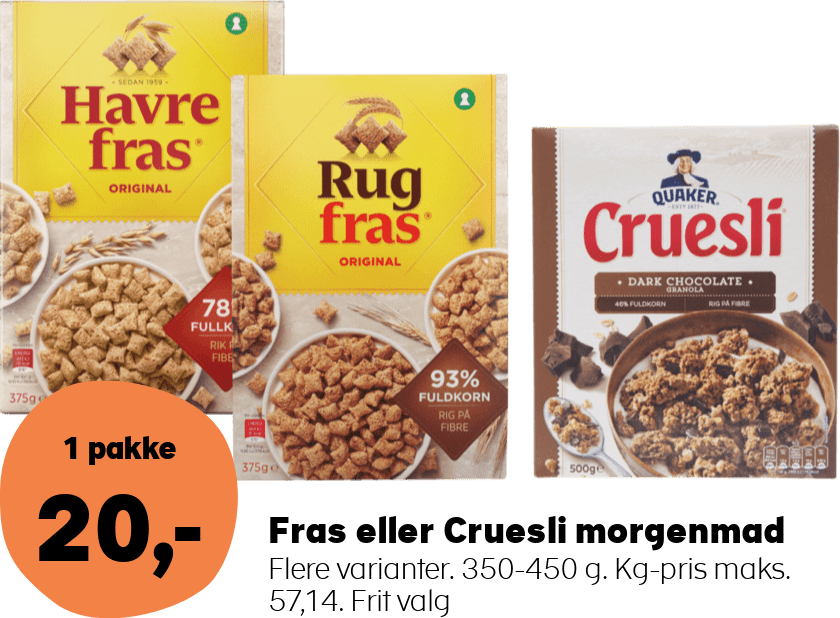 Fras eller Cruesli morgenmad
