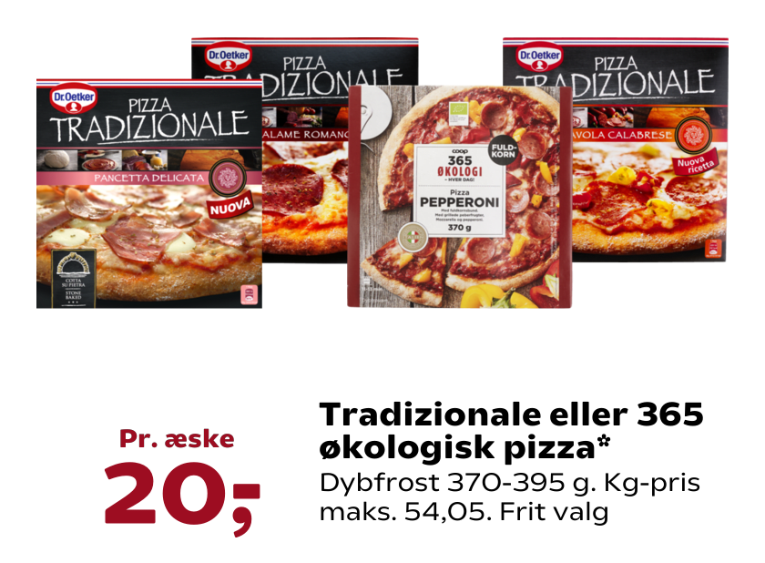 Tradizionale eller 365 økologisk pizza