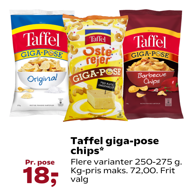 Taffel giga-pose chips