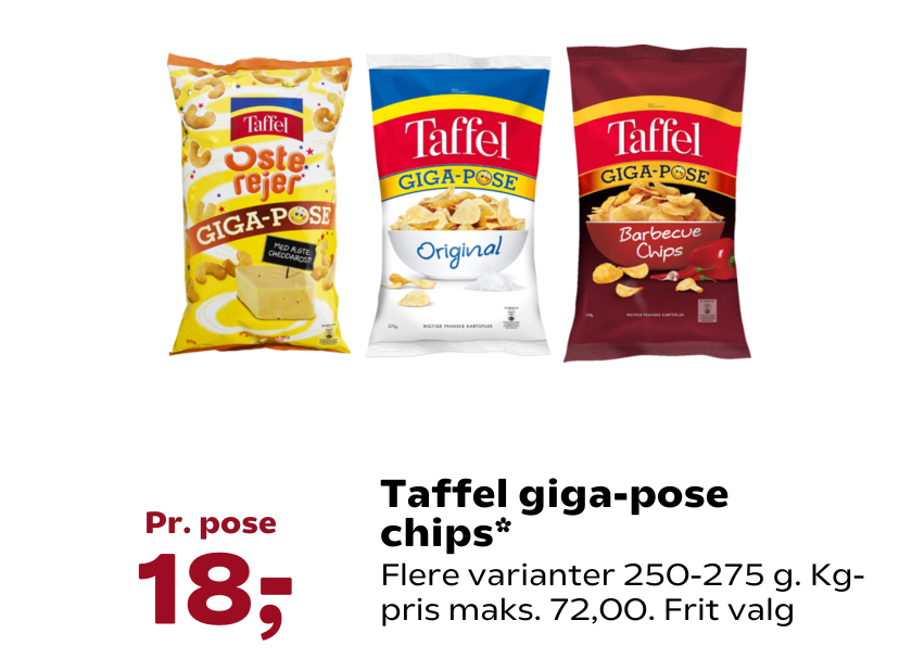 Taffel giga-pose chips