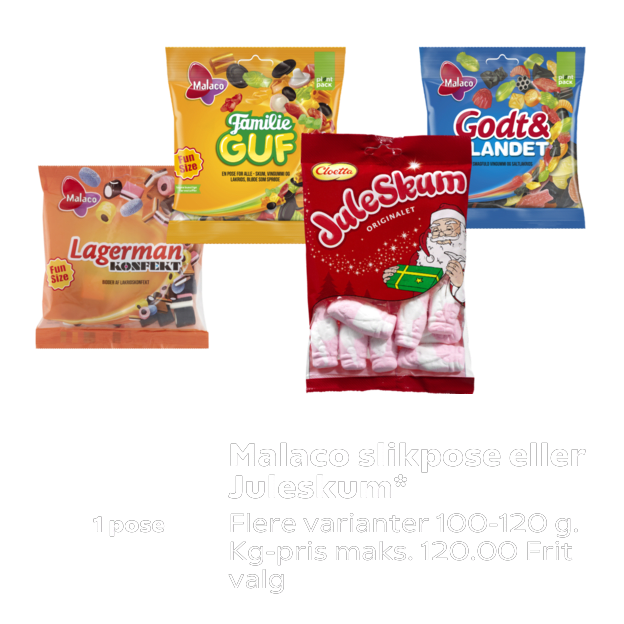 Malaco slikpose eller Juleskum