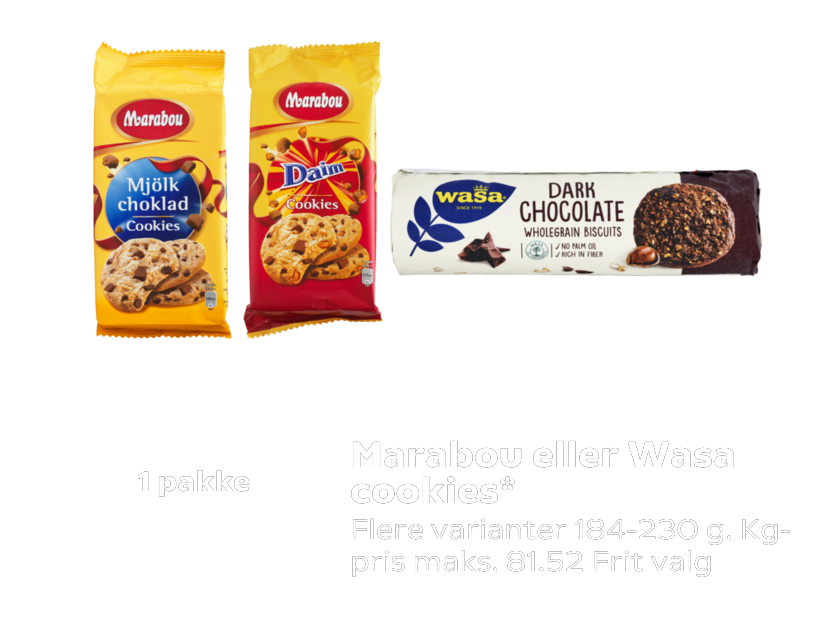 Marabou eller Wasa cookies