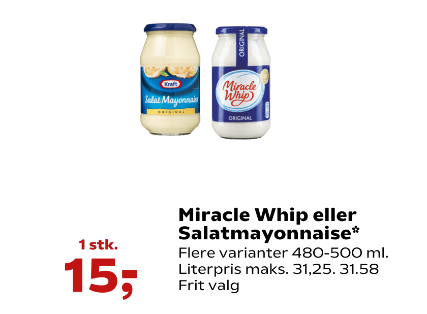Miracle Whip eller Salatmayonnaise