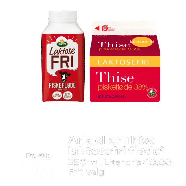 Arla eller Thise laktosefri fløde