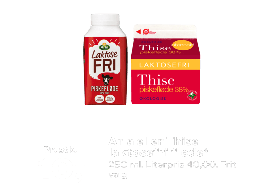 Arla eller Thise laktosefri fløde