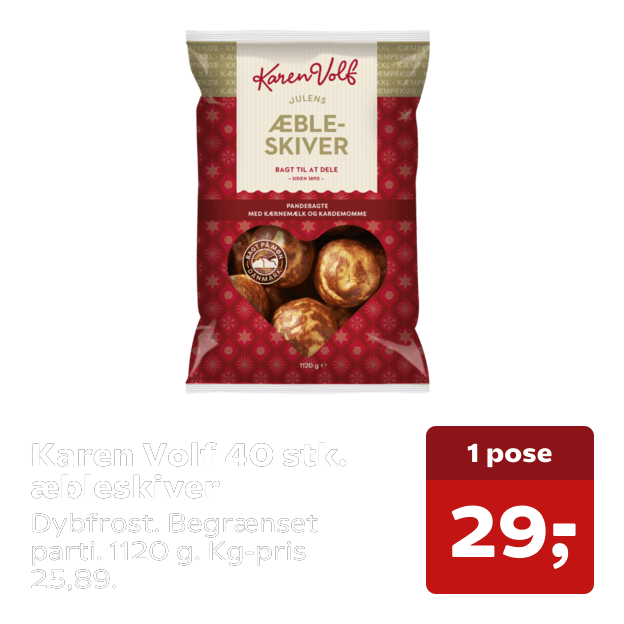 Karen Volf 40 stk. æbleskiver