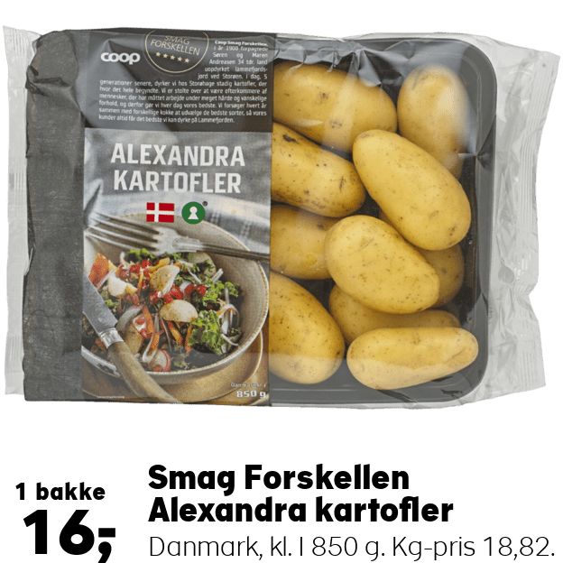 Smag Forskellen Alexandra kartofler