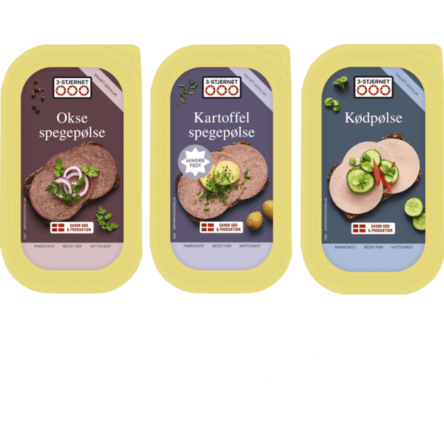 3-Stjernet kødpølse, kartoffel- eller oksespegepølse