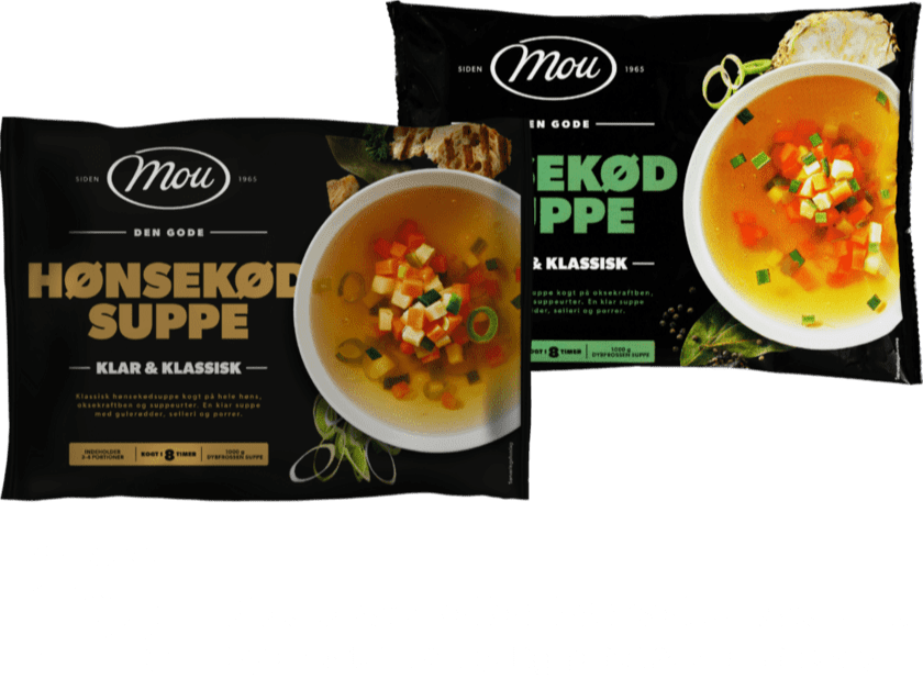 Mou okse- eller hønsekødssuppe