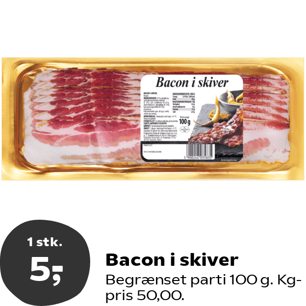 Bacon i skiver