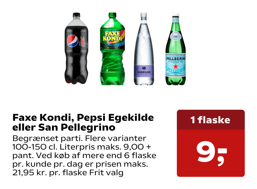 Faxe Kondi, Pepsi Egekilde eller San Pellegrino