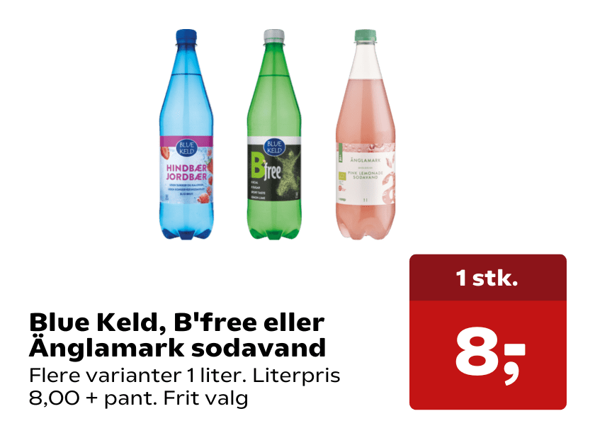 Blue Keld, B'free eller Änglamark sodavand
