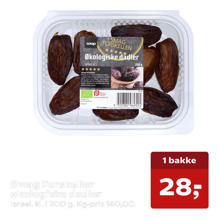 Smag Forskellen økologiske dadler