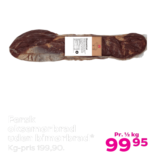 Fersk oksemørbrad uden bimørbrad