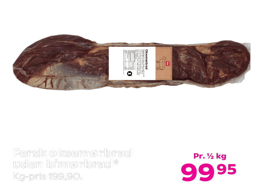 Fersk oksemørbrad uden bimørbrad