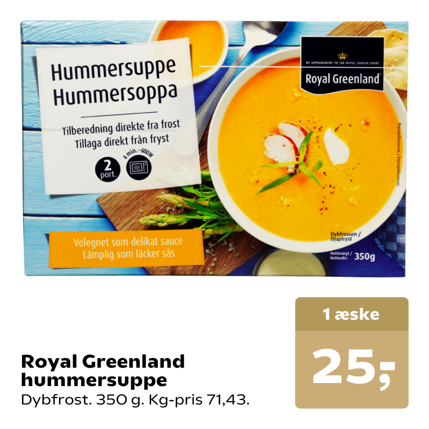 Royal Greenland hummersuppe