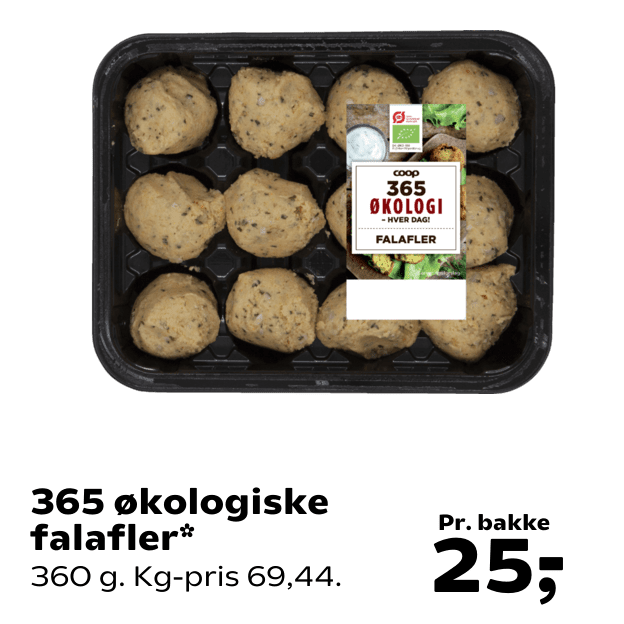 365 økologiske falafler