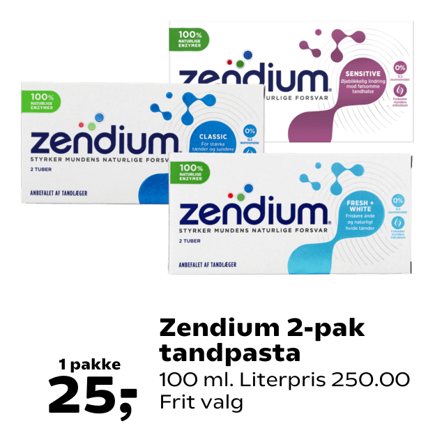 Zendium 2-pak tandpasta