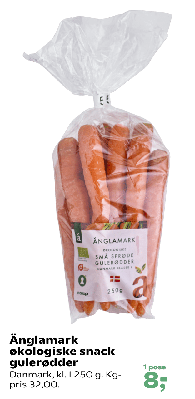 Änglamark økologiske snack gulerødder