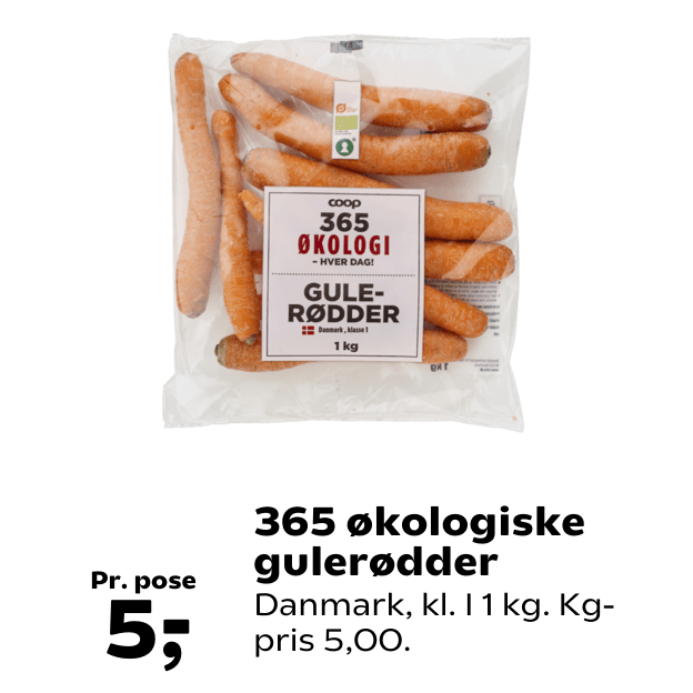 365 økologiske gulerødder