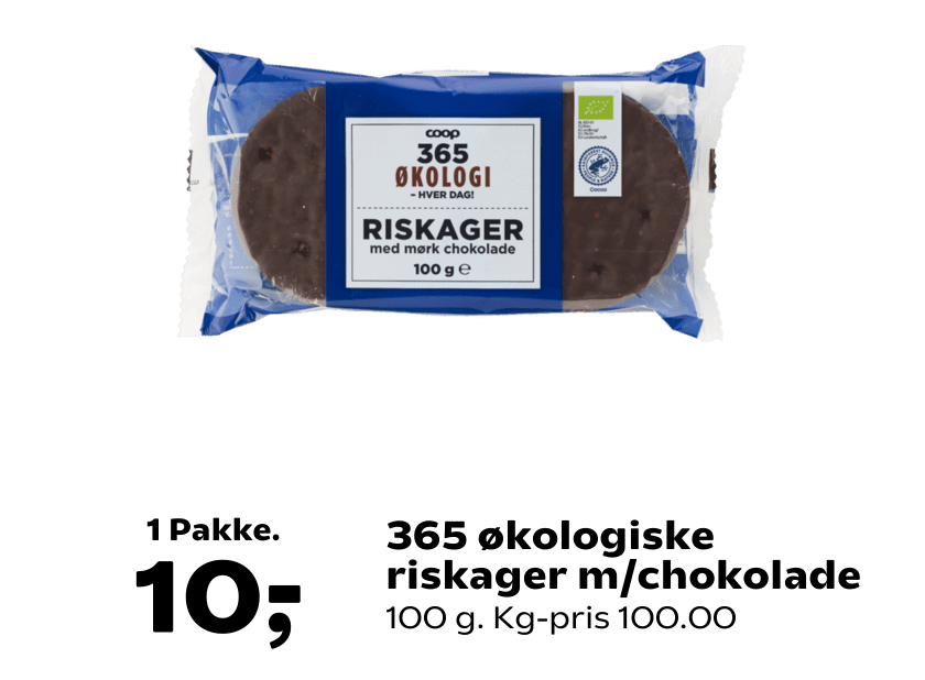 365 økologiske riskager m/chokolade