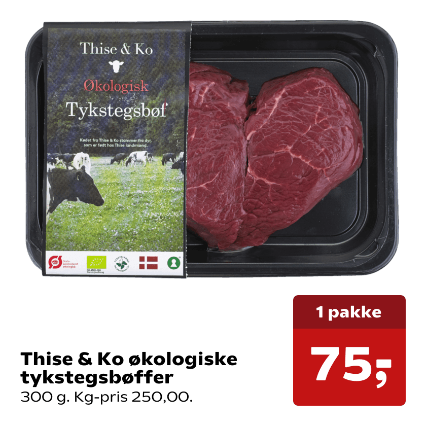 Thise & Ko økologiske tykstegsbøffer