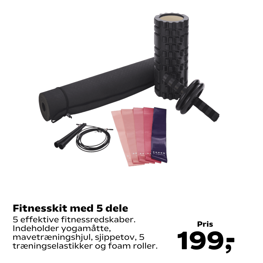 Fitnesskit med 5 dele