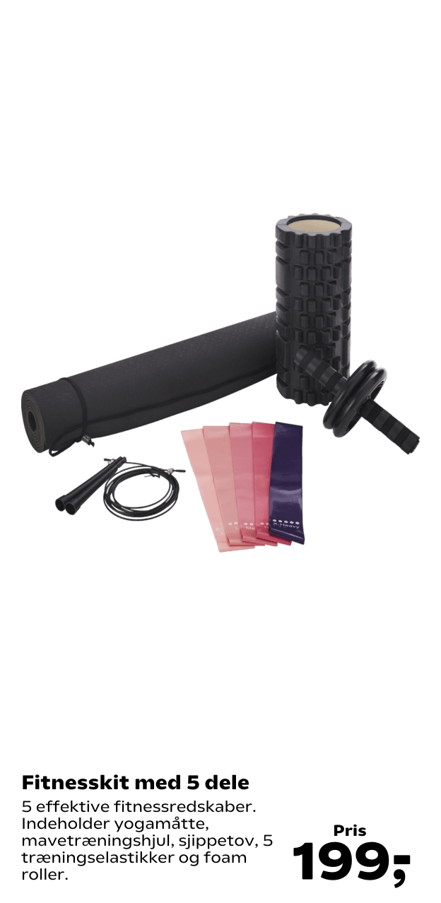 Fitnesskit med 5 dele