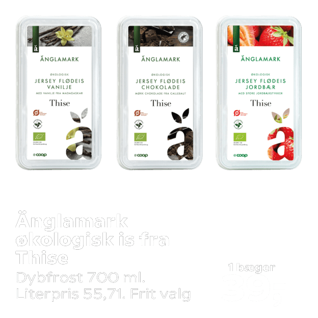 Änglamark økologisk is fra Thise